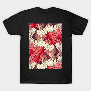 Pink red floral T-Shirt